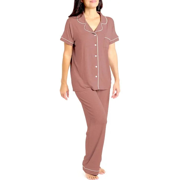 Ladies Classic Short Sleeve Pants Set