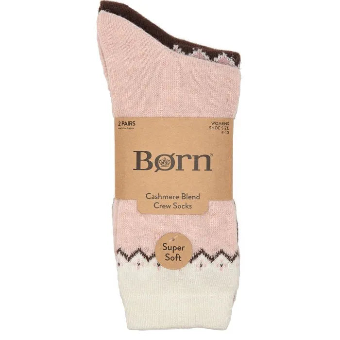 Ladies Cashmere Blend Crews - 2pk