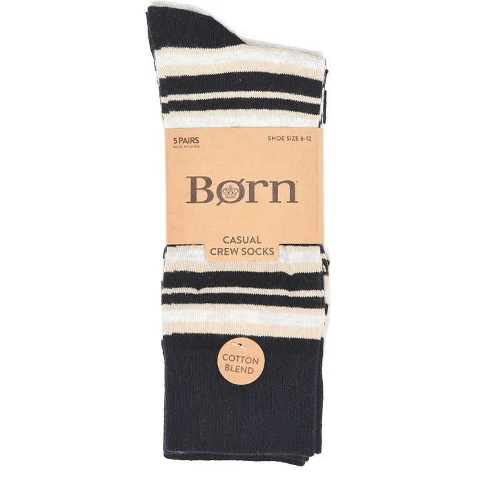 Mens 5pk Casual Crew Socks